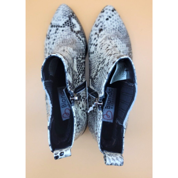 Blondo Elvina Ankle Bootie Women's SZ 6 Leather Snake Embossed Waterproof Boots - Picture 7 of 12